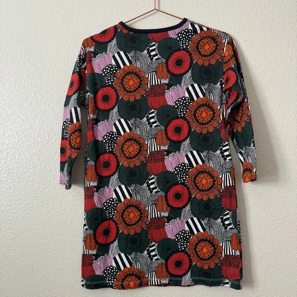 Uniqlo x Marimekko Girls Print Dress Long Sleeve black Orange Pink Gray